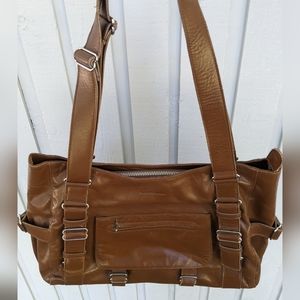 Rudsak cognac buttery leather satchel bag